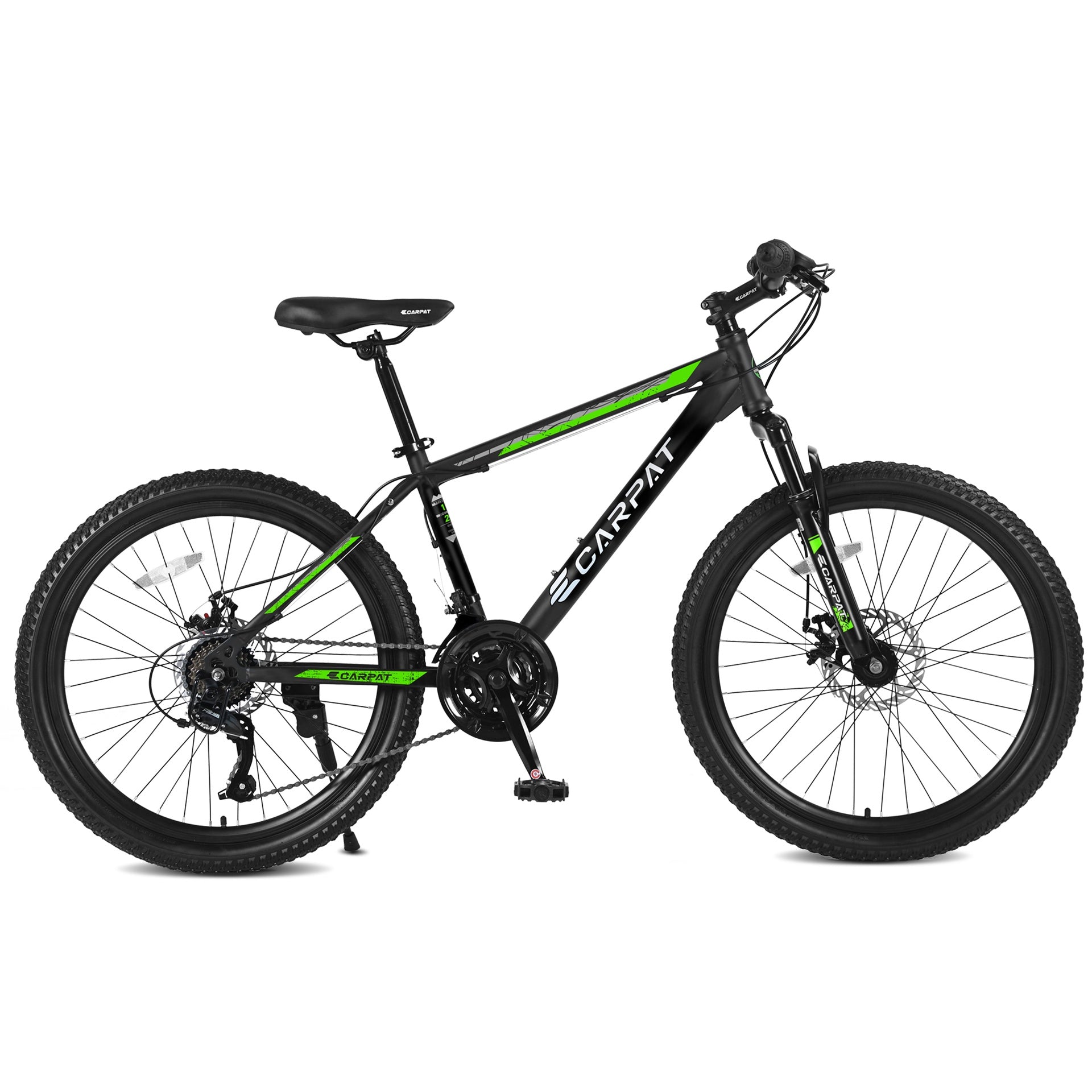 26 Inch Mountain Bike, Shimano 21 Speeds with Mechanical Disc Brakes, High-Carbon Steel Frame, Suspension MTB Bikes Mountain Bicycle for Adult & Teenagers