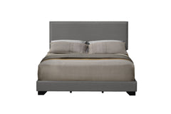 Leandros Light Gray Fabric Queen Bed