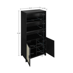 Bookcase Cabinet in Black
