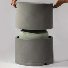 Steel Propane Tank Cover Round Tank Holder Hide-away Side Table