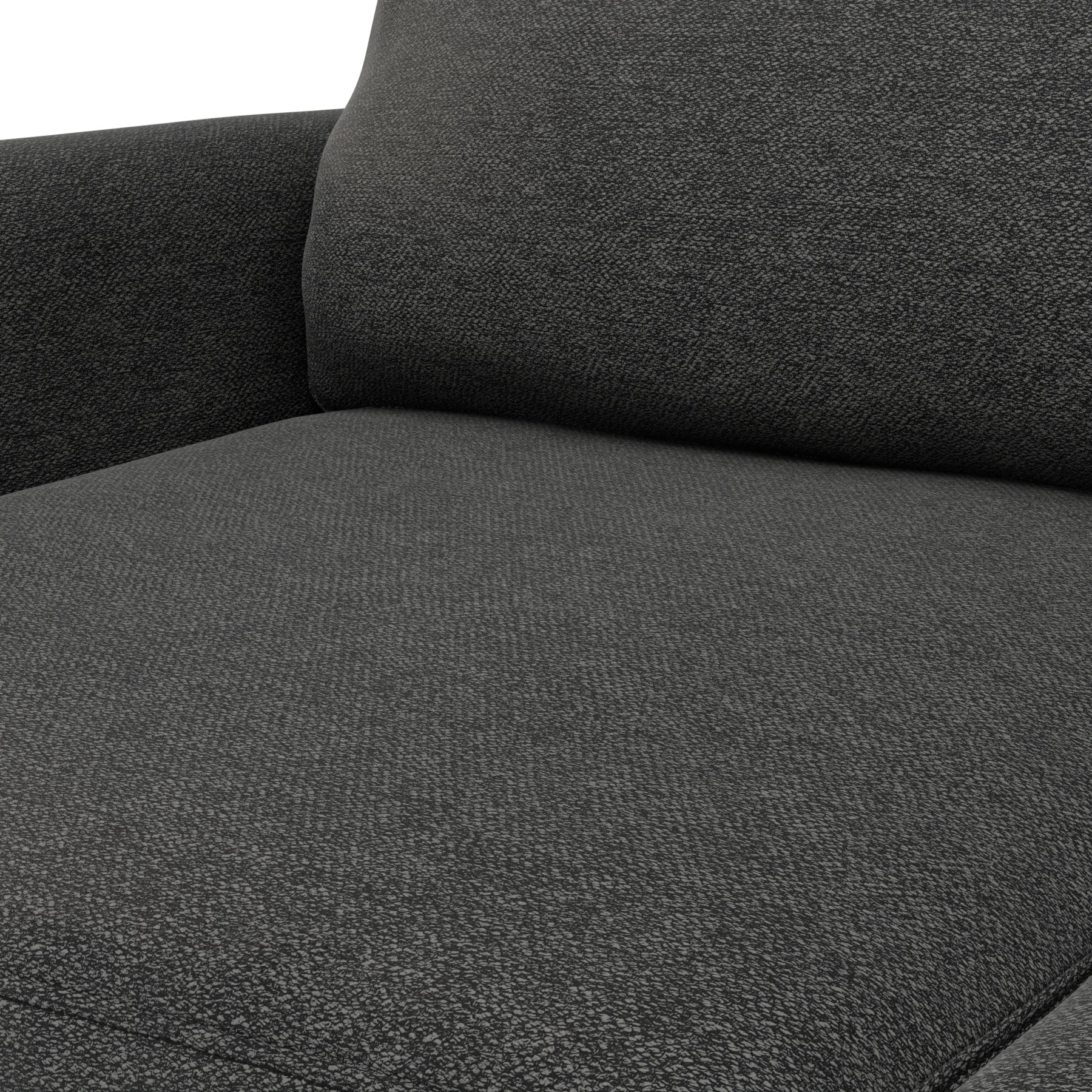 Livingston 76 inch Sofa in Charcoal Grey Woven-Blend Fabric