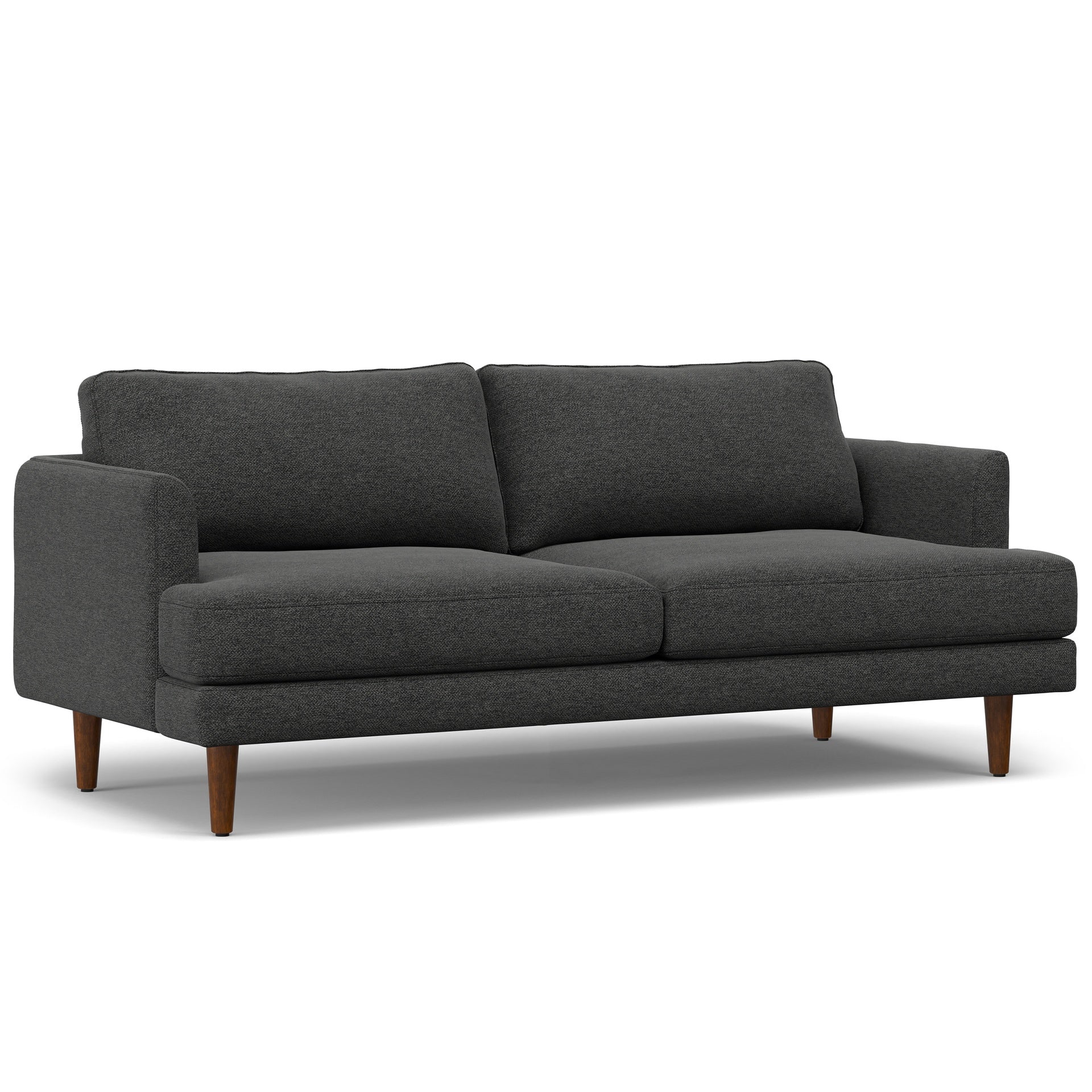 Livingston 76 inch Sofa in Charcoal Grey Woven-Blend Fabric