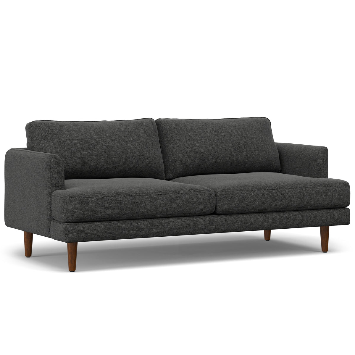 Livingston 76 inch Sofa in Charcoal Grey Woven-Blend Fabric
