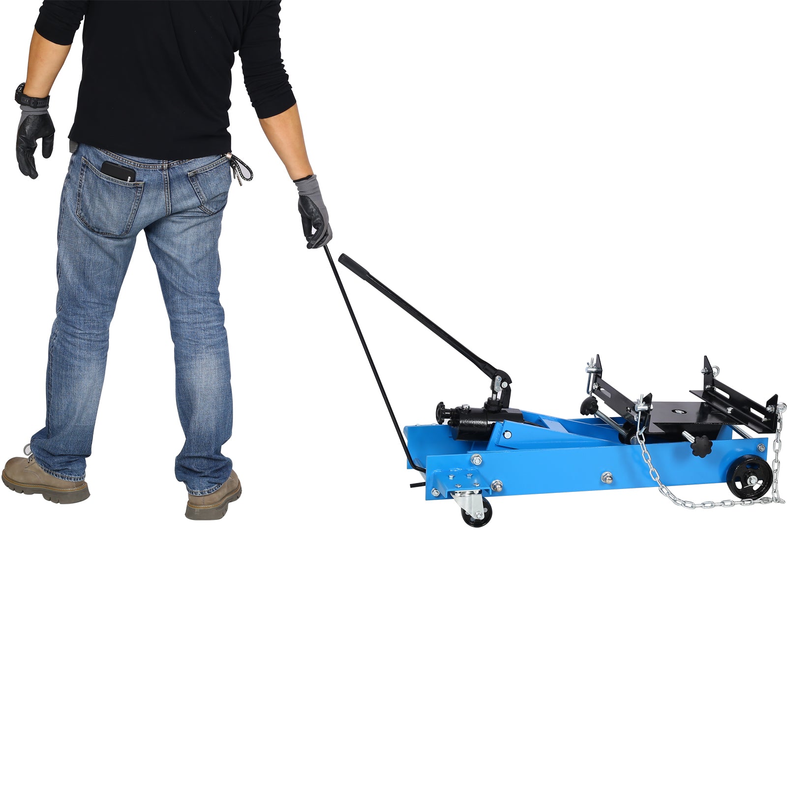 Hydraulic transmission service jack,flloor jack 1 ton capacity 2200lb,low profile