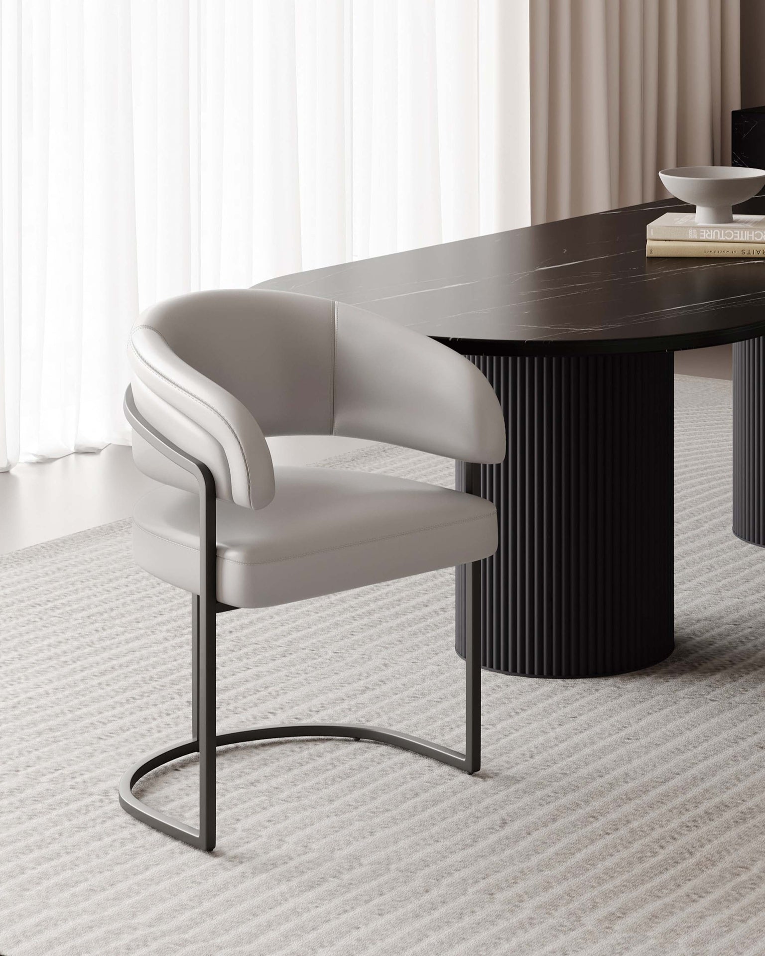 Dining Chair in Light Gray