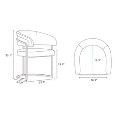 Dining Chair in Light Gray