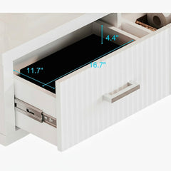78.7" x 13.8" x 17.8" TV Stand-High Gloss White