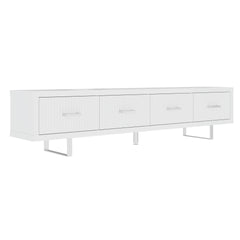 78.7" x 13.8" x 17.8" TV Stand-High Gloss White