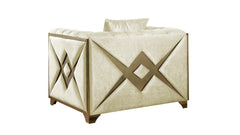 Velencia Modern Style Chair  in Cream  same as B009139135 (CA inventory)