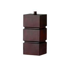 27.5" Tall Polyresin Table Lamp with Dark Cherry finish, White Fabric Shade
