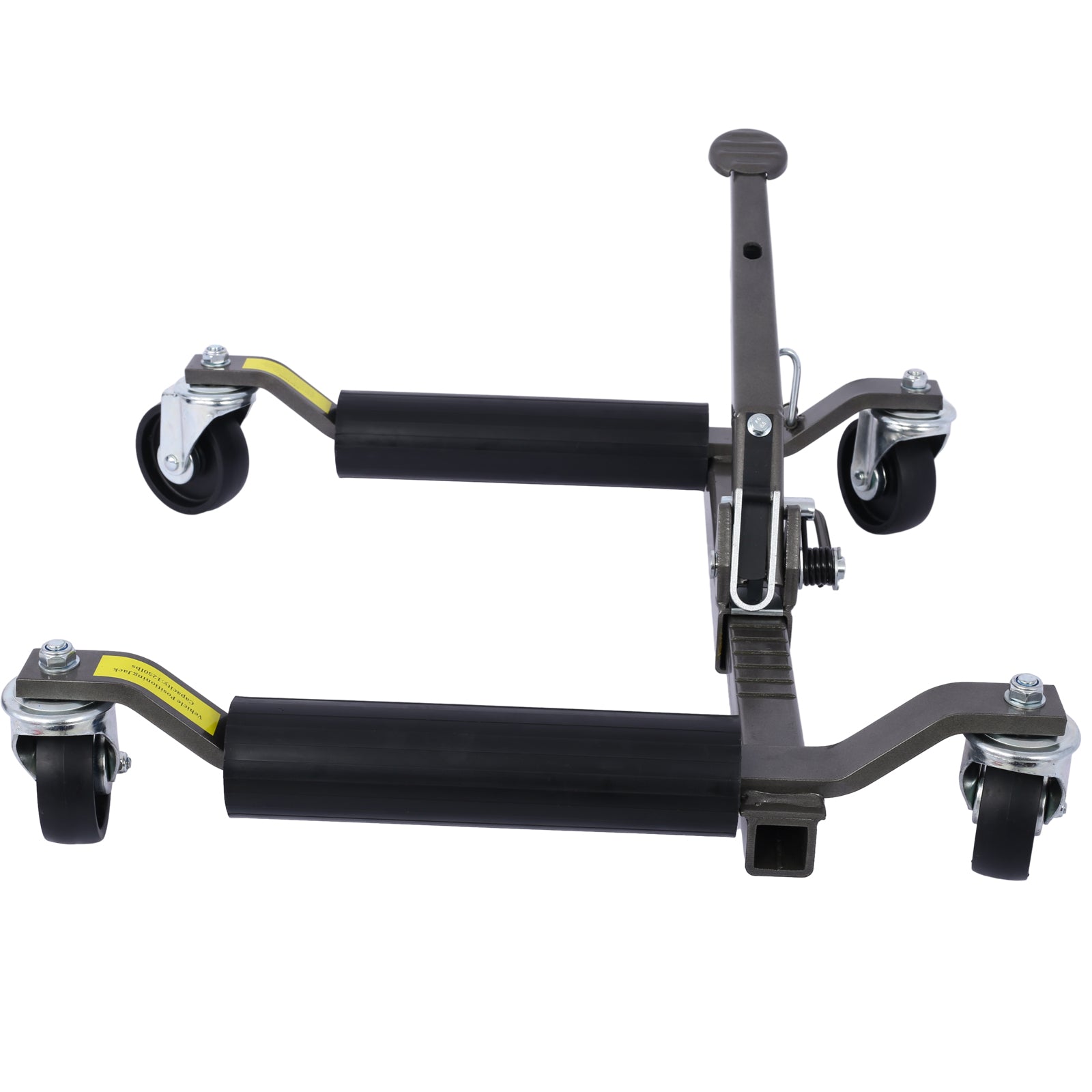 Set of (2) Wheel Dolly Car Skates Vehicle Positioning Hydraulic Tire Jack Ratcheting Foot Pedal Lift Hydraulic Car Wheel Dolly, 1,250lbs