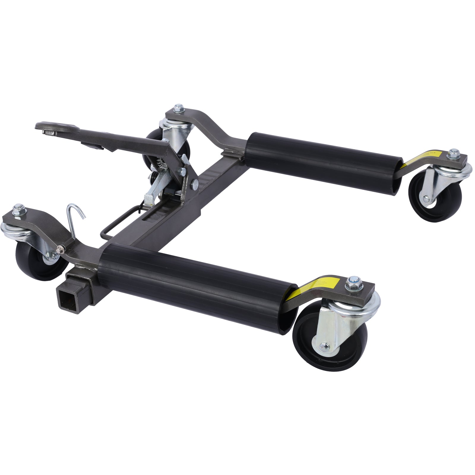 Set of (2) Wheel Dolly Car Skates Vehicle Positioning Hydraulic Tire Jack Ratcheting Foot Pedal Lift Hydraulic Car Wheel Dolly, 1,250lbs