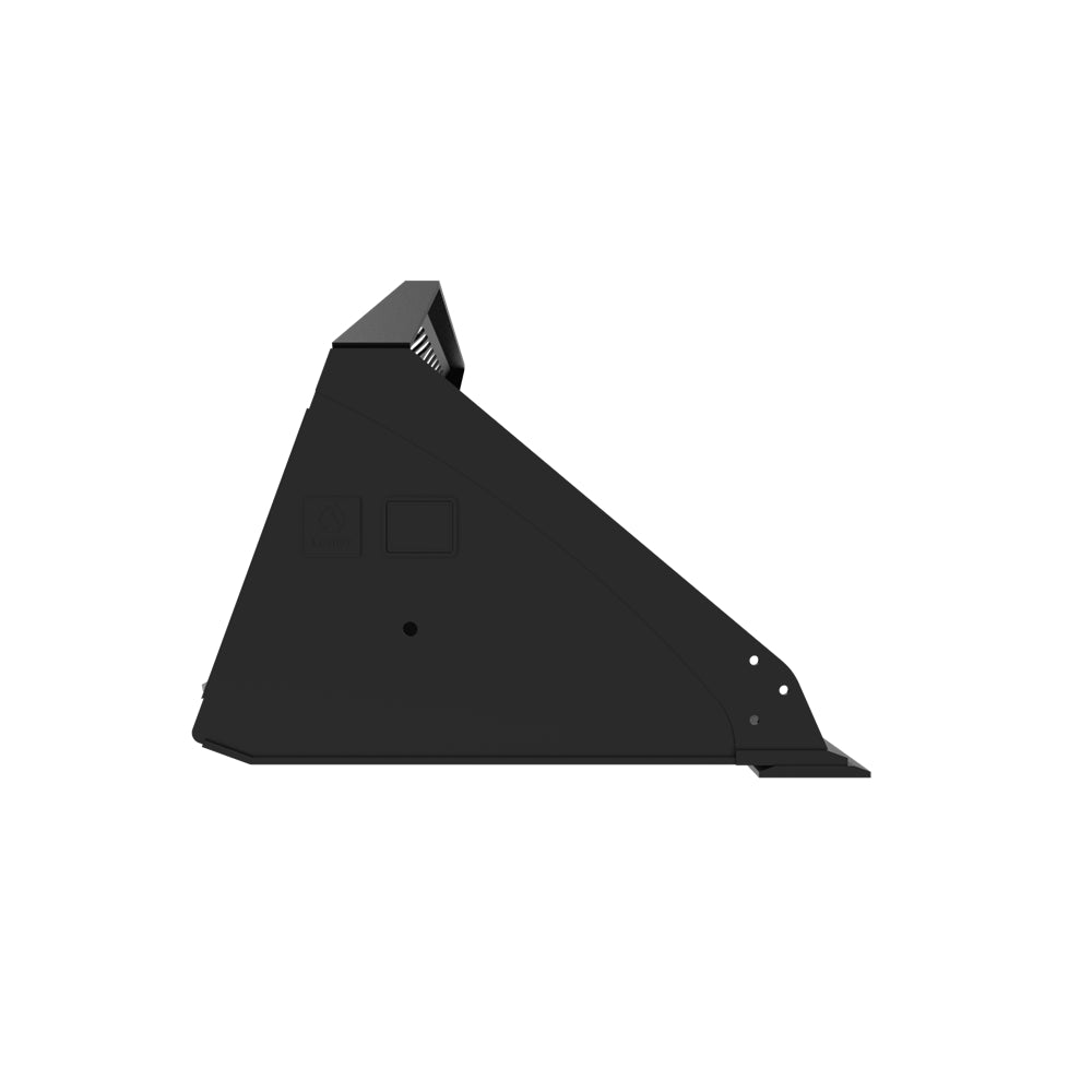 Heavy-Duty 72" Skid Steer Snow/Mulch Bucket Attachment, Bolt-On Cut Edge, Universal Quick Mount