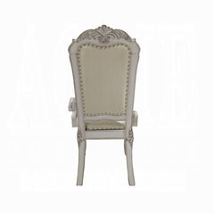 Ivory and Bone White Tufted Arm Chair (Set of 2)