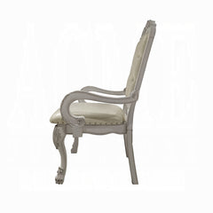 Ivory and Bone White Tufted Arm Chair (Set of 2)