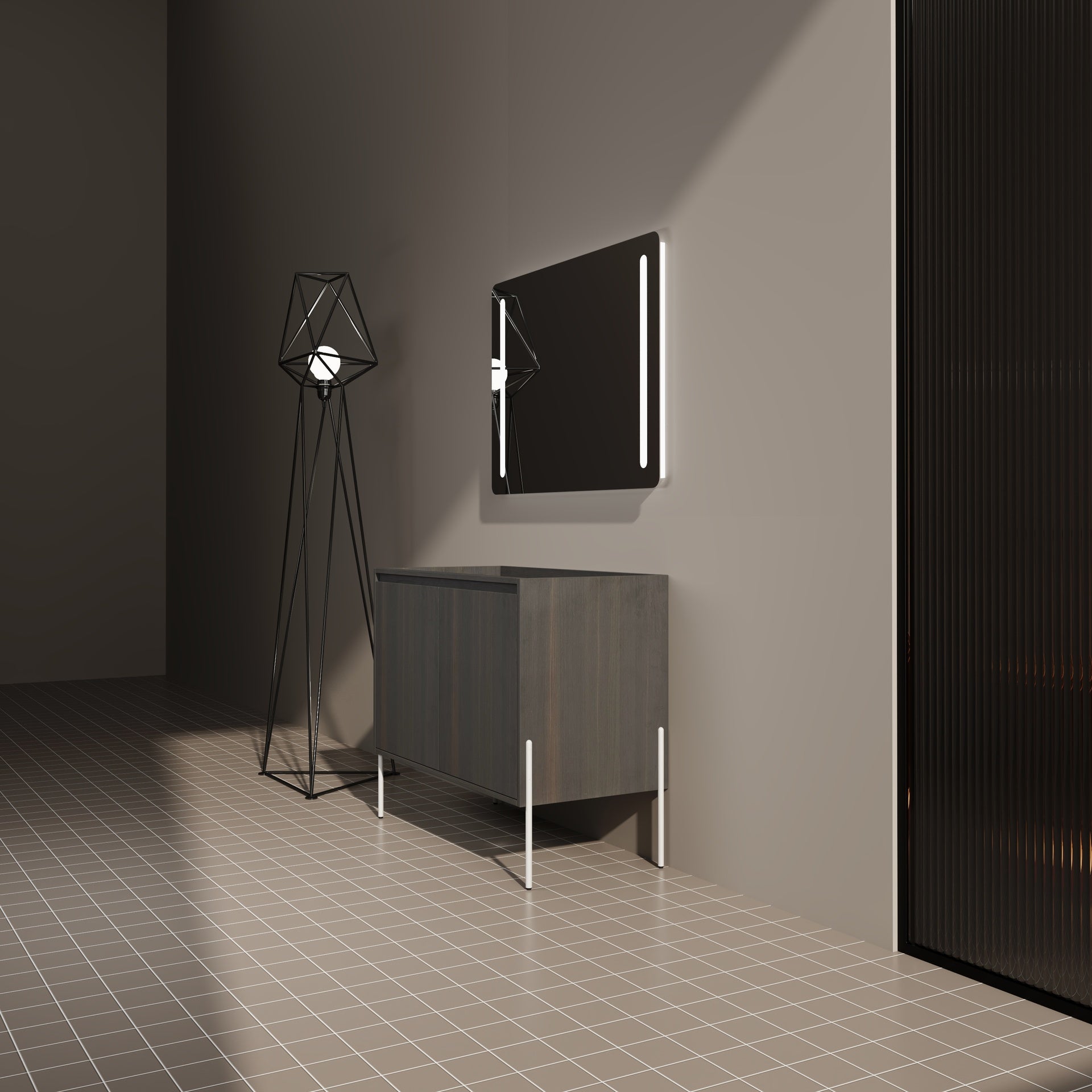 36" Freestanding Bathroom Vanity, Storage Cabinet with Soft Closed Doors (KD-Package)-Excluding Sink