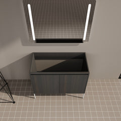 36" Freestanding Bathroom Vanity, Storage Cabinet with Soft Closed Doors (KD-Package)-Excluding Sink