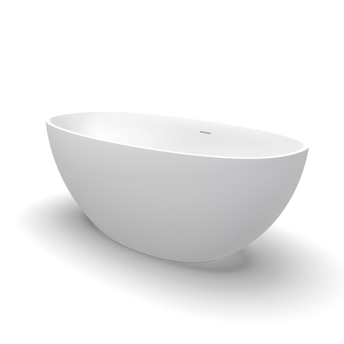61 inch small size artificial stone solid surface freestanding bathroom bathtub
