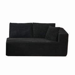Modular Sectional Couches for Living Room: Right Long Seat (Black) ,SF502CBK