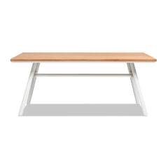 Maiden 71" 6-Seater Teak & Aluminum Patio Dining Table, Natural Teak