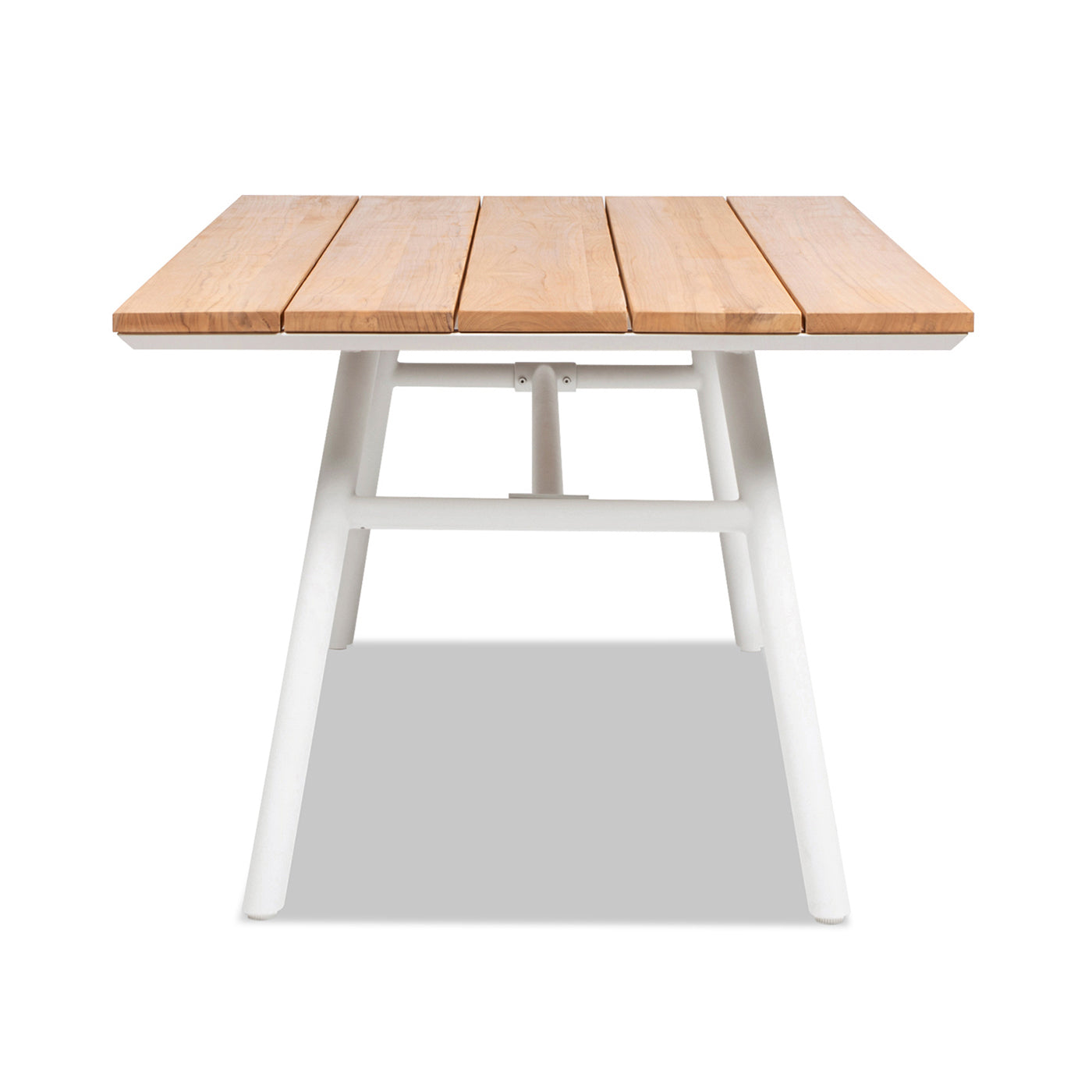 Maiden 71" 6-Seater Teak & Aluminum Patio Dining Table, Natural Teak