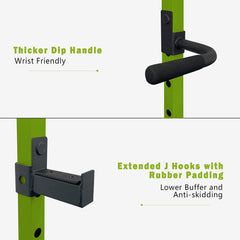 Multi-functional Power Cage, Home Adjustable Pullup Squat Rack 1000Lbs Capacity Comprehensive Fitness Barbell Rack with Gym Accessories