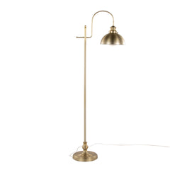 Emery 64" Contemporary Metal Floor Lamp in Gold Metal from Grandview Gallery by LumiSource