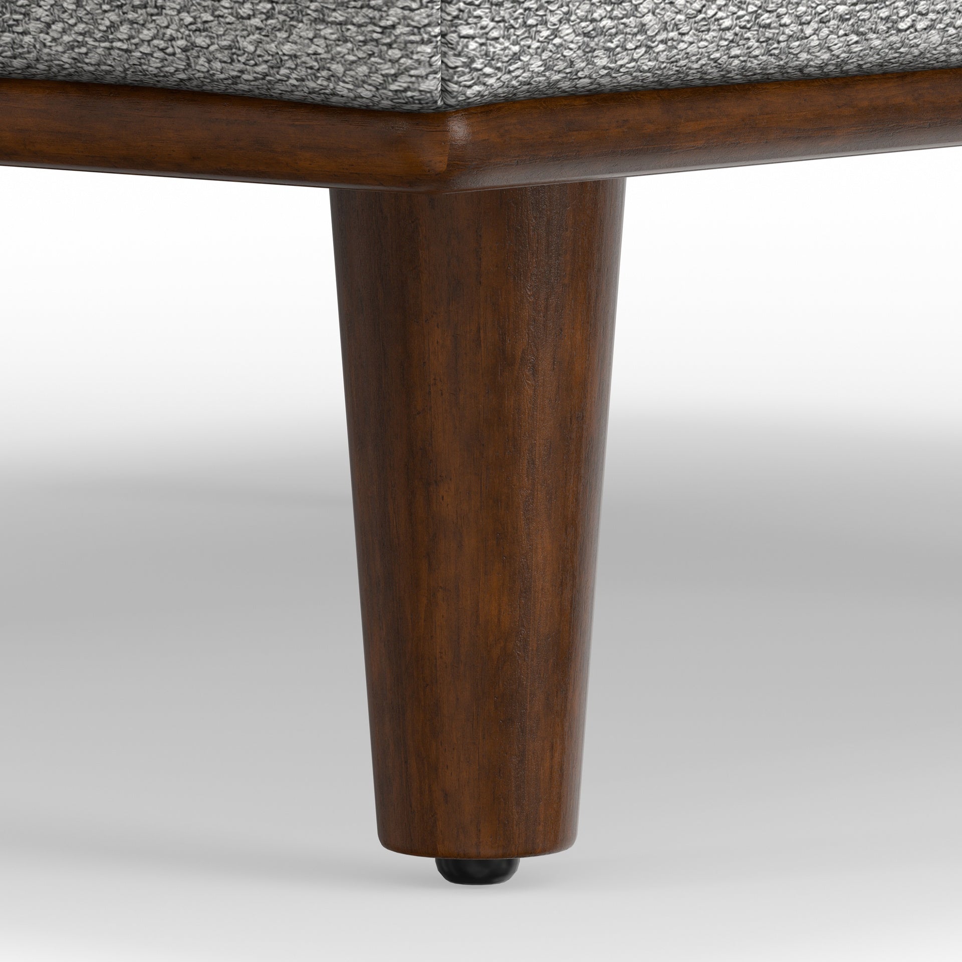 Morrison Large Rectangular Ottoman in Mist Grey Woven-Blend Fabric