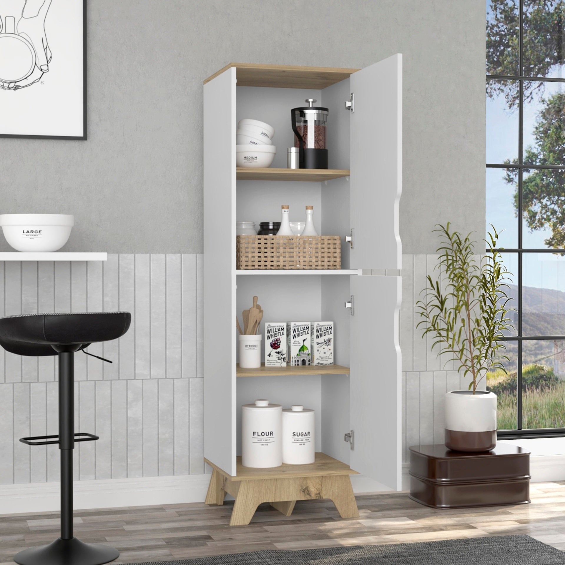 Bristol Nightstand, One Cabinet, Top surface