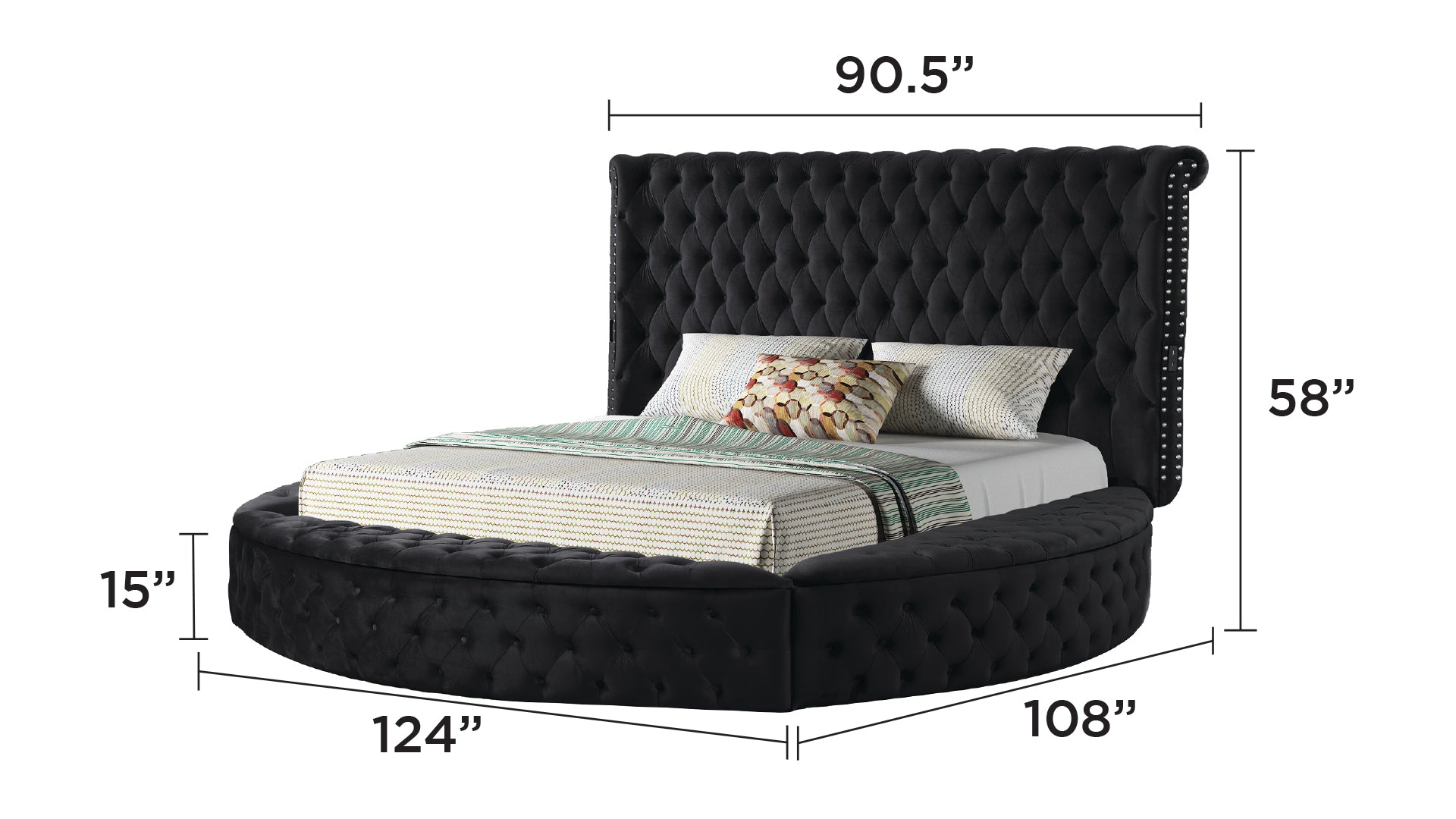 HAZEL King 5 Pc Bedroom Set Made With Wood In Black Color(NJ INVENTORY)