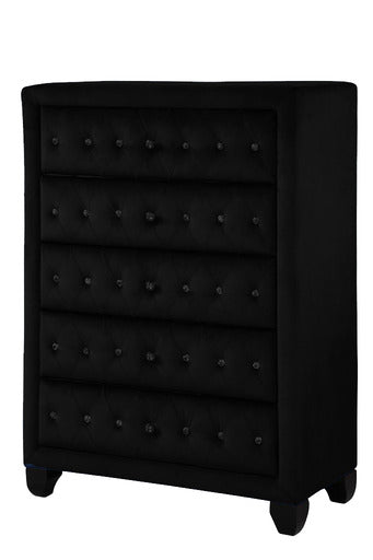 HAZEL King 5 Pc Bedroom Set Made With Wood In Black Color(NJ INVENTORY)