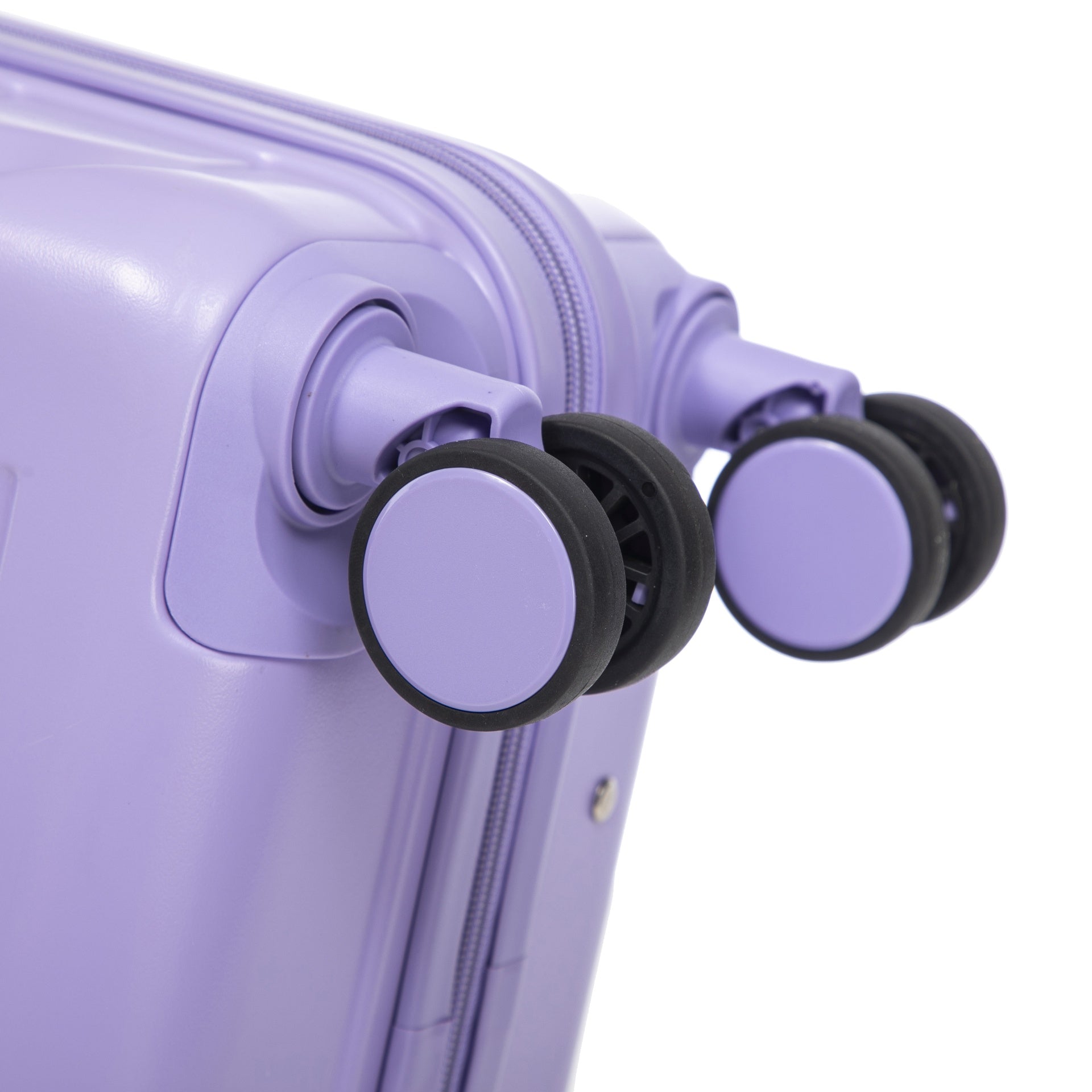 14"/20" 2 pcs/set in ABS Spinner Wheel Luggage, with Combination Lock,14" Cosmetic Case (Blue+Purple)