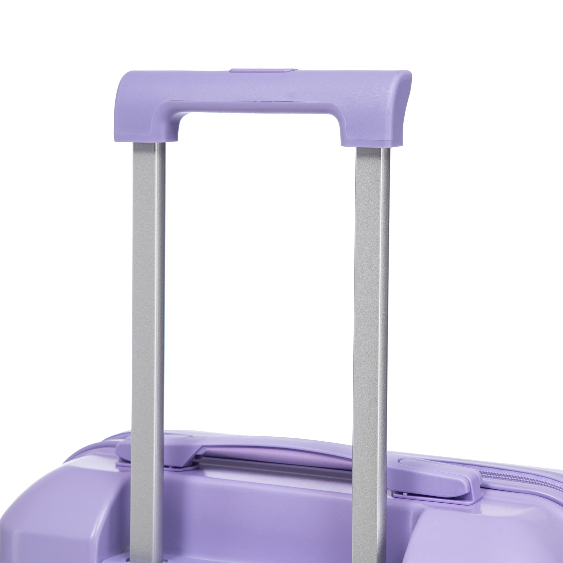 14"/20" 2 pcs/set in ABS Spinner Wheel Luggage, with Combination Lock,14" Cosmetic Case (Blue+Purple)