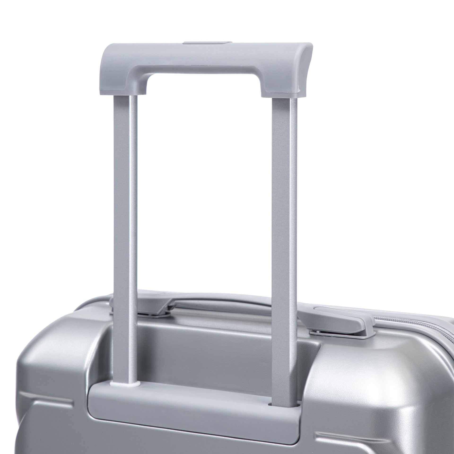 14"/20" 2 pcs/set in ABS Spinner Wheel Luggage, with Combination Lock,14" Cosmetic Case (Silver)