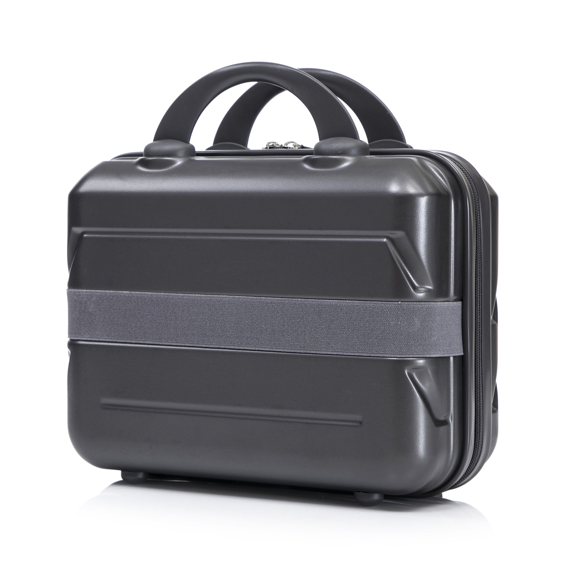 14"/20" 2 pcs/set in ABS Spinner Wheel Luggage, with Combination Lock,14" Cosmetic Case (Dark Gray)