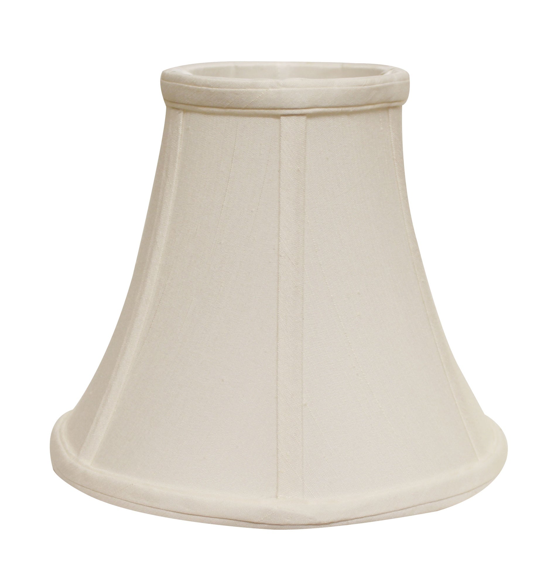 Slant Bell Softback Lampshade with Washer Fitter, White Natural Fabric Lampshade for Table Lamps, 9" Top x 18" Bottom x 13" Height