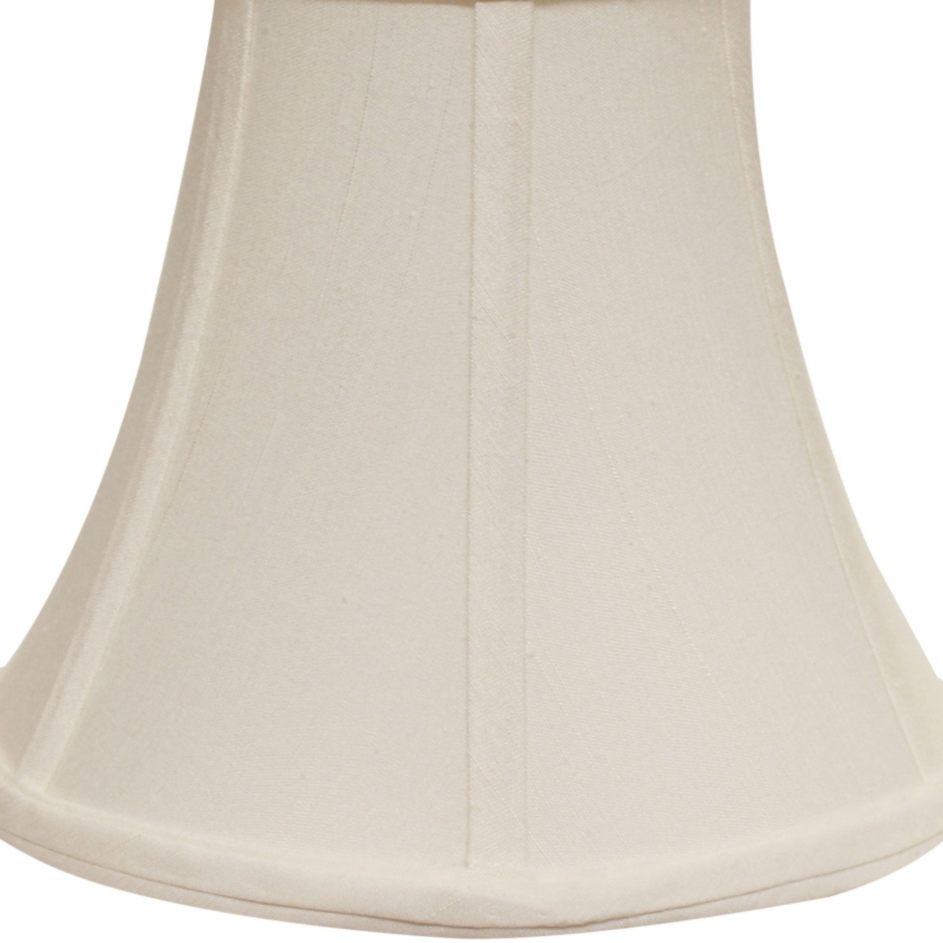 Slant Bell Softback Lampshade with Washer Fitter, White Natural Fabric Lampshade for Table Lamps, 9" Top x 18" Bottom x 13" Height