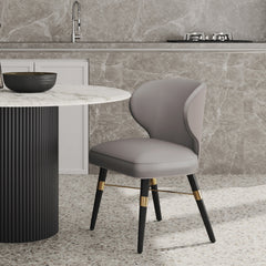 Dining Chair in Dark Taupe