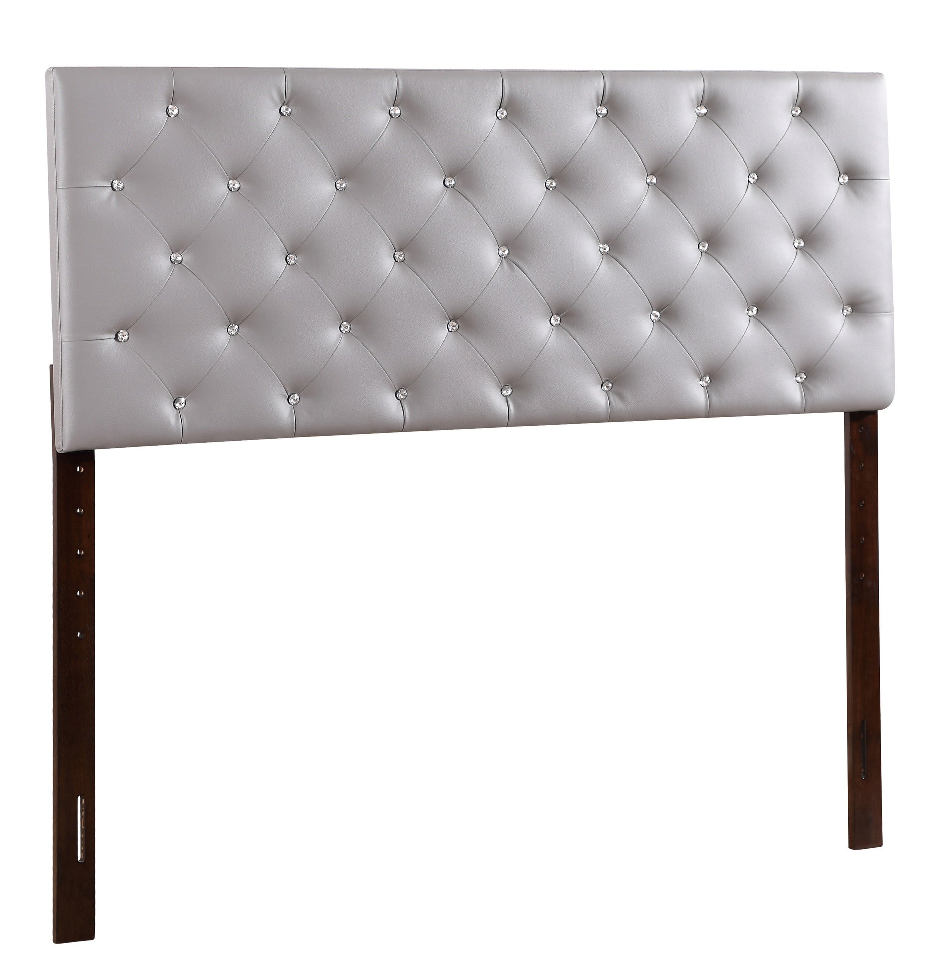 Casual Light Grey Upholstered Headboard King Size