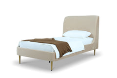 Twin Bed in Gold and Tan