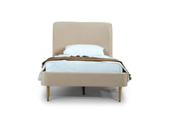 Twin Bed in Gold and Tan