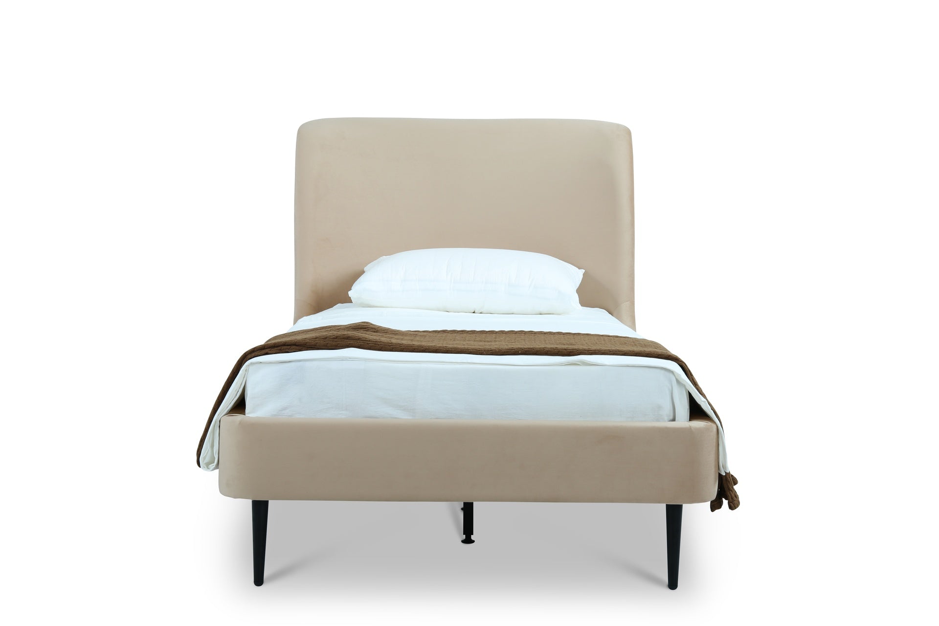 Twin Bed in Taupe and Black