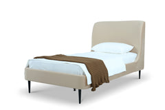 Twin Bed in Taupe and Black