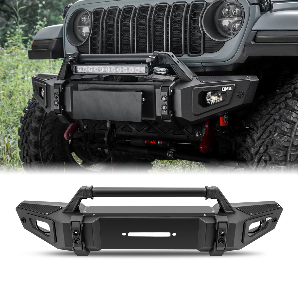 OMU Genesis Series Steel And Aluminum Front Bumper For Jeep Wrangler JL2018+ / Gladiator JT 2020+