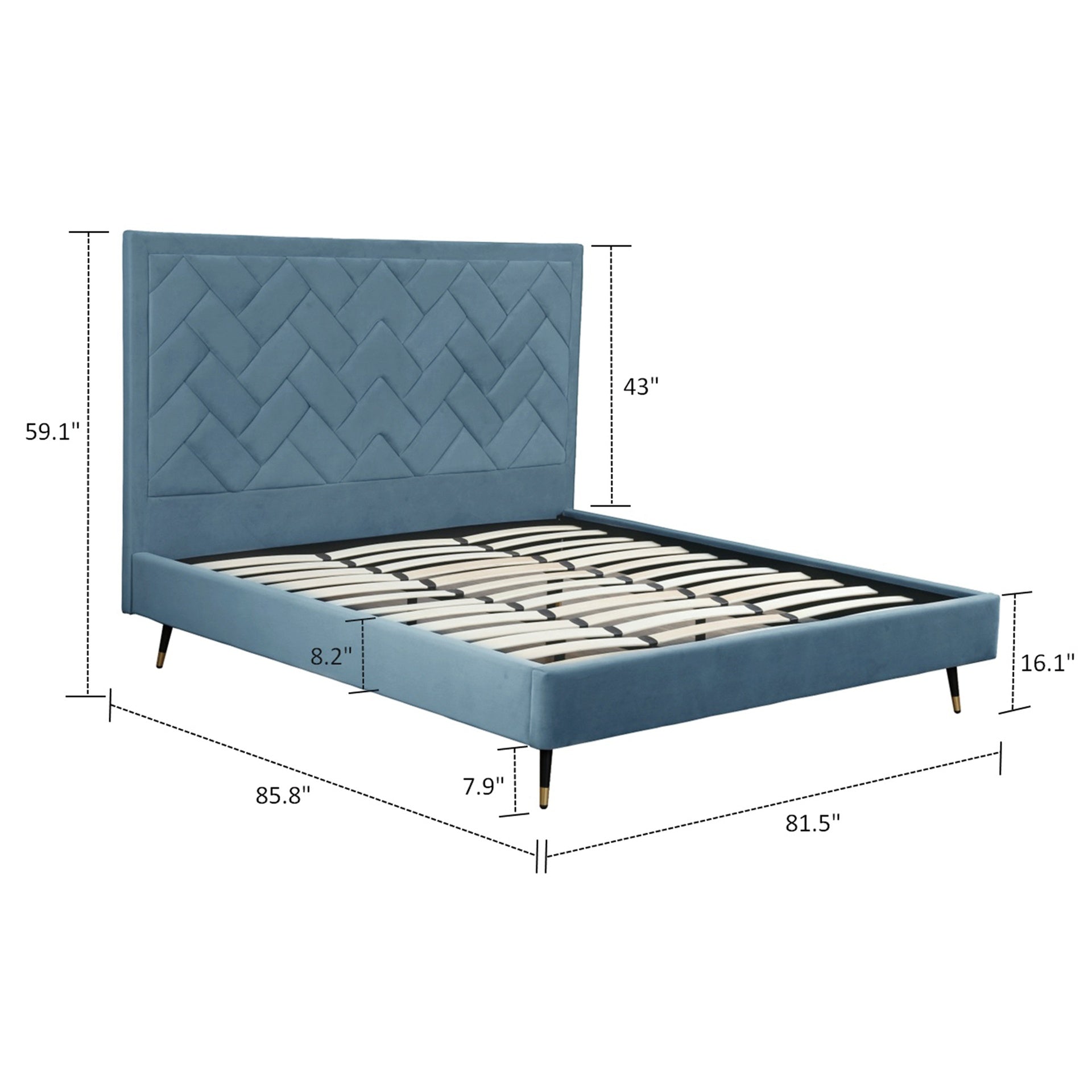 King Bed in Blue