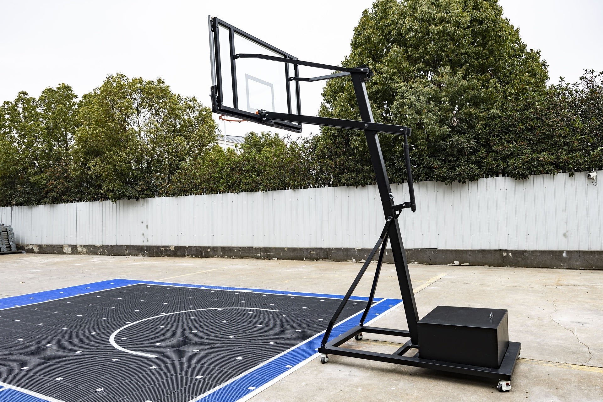 18FT x 24FT Basketball court Mobile Basketball Hoop