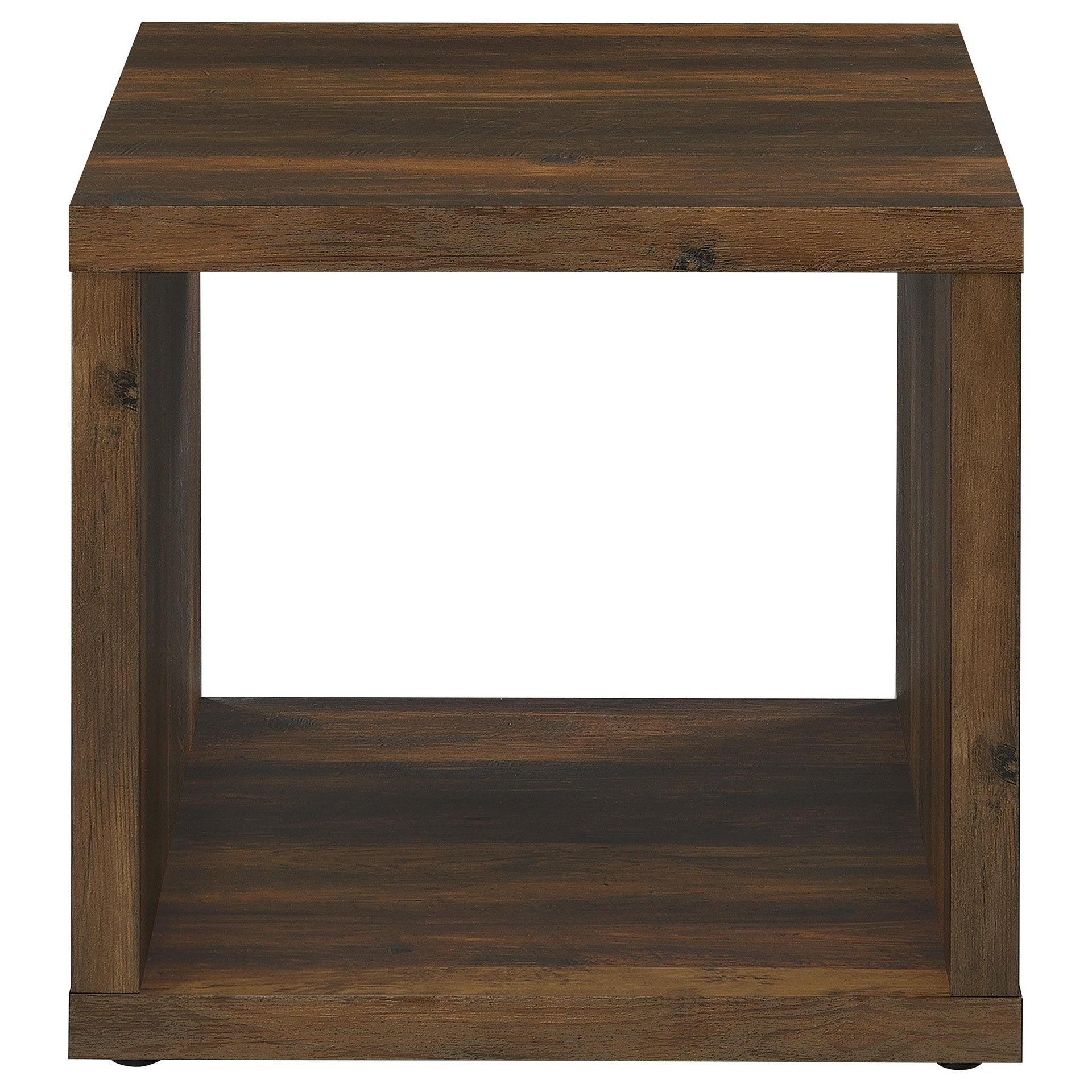 Flint Dark Pine Square Engineered Wood Side End Table