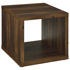 Flint Dark Pine Square Engineered Wood Side End Table