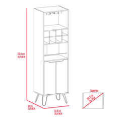 8-Bottle 2-Shelf Bar Cabinet Wenge