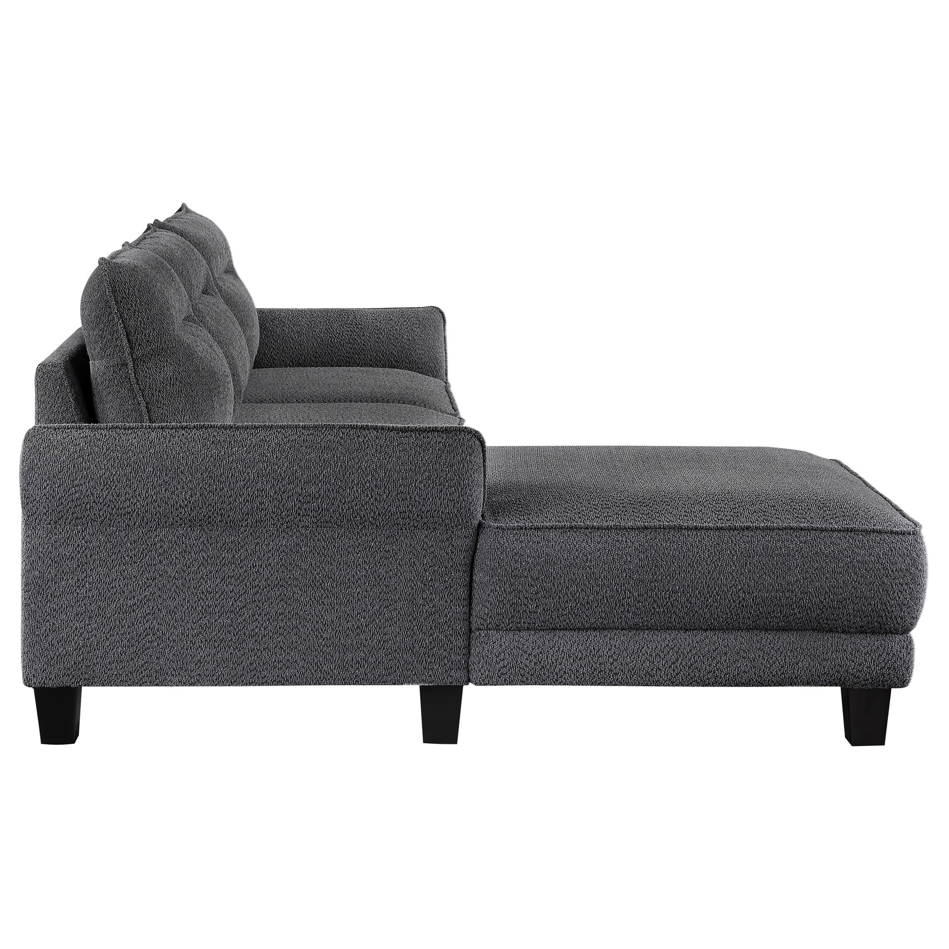 Verona Grey Loose Back Sectional Sofa